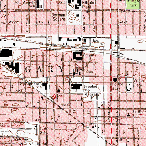 Topographic Map of Koinonia Missionary Baptist Church, IN