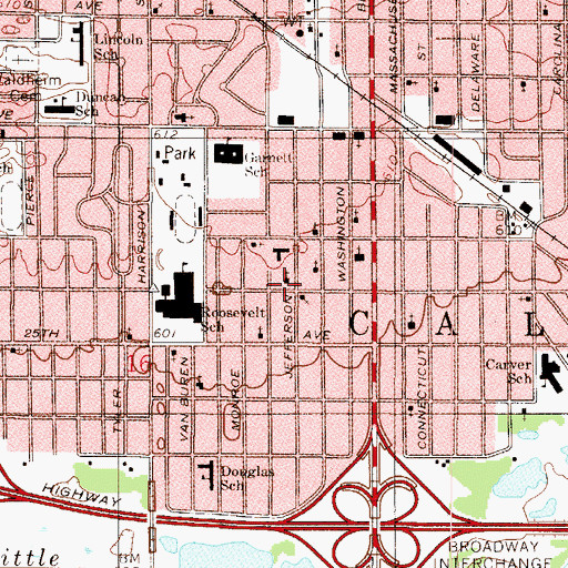 Topographic Map of Mizpah Seventh Day Adventist Church, IN