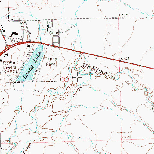 Topographic Map of KISZ-AM (Cortez), CO