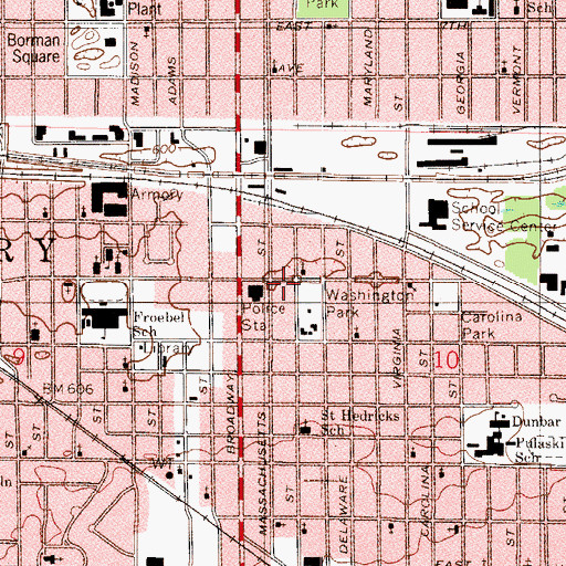 Topographic Map of Saint Sava Serbian Catholic Orthodox Church (historical), IN