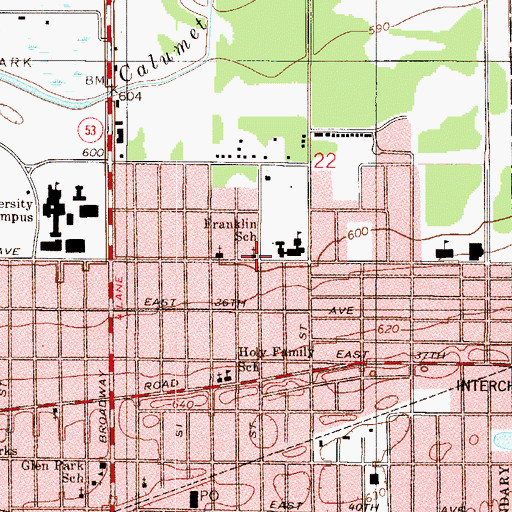 Topographic Map of Christian Assembly Church (historical), IN