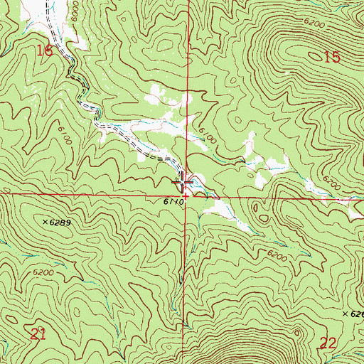 Topographic Map of Section Twenty One Tank, AZ