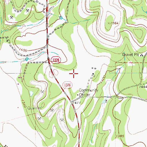 Topographic Map of Sisterdale Community Center, TX