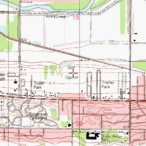 Topographic Map of Calumet Golf Course, IN