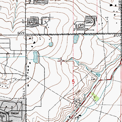 Topographic Map of KHOW-AM (Denver), CO