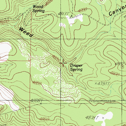 Topographic Map of Draper Spring, AZ