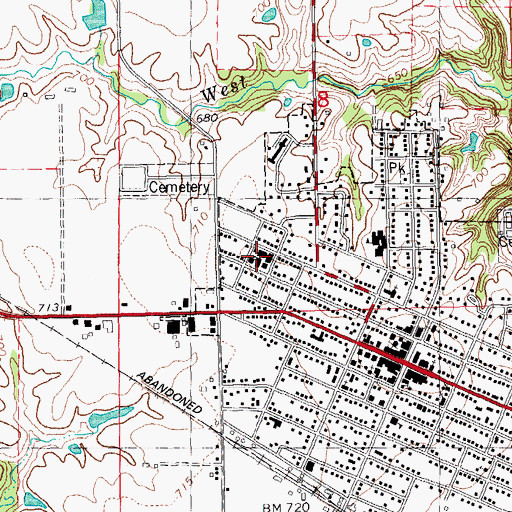 Topographic Map of Holy Family Catholic Church, IL