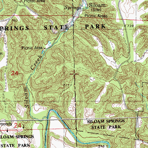 Topographic Map of Red Oak Backpack Trail, IL