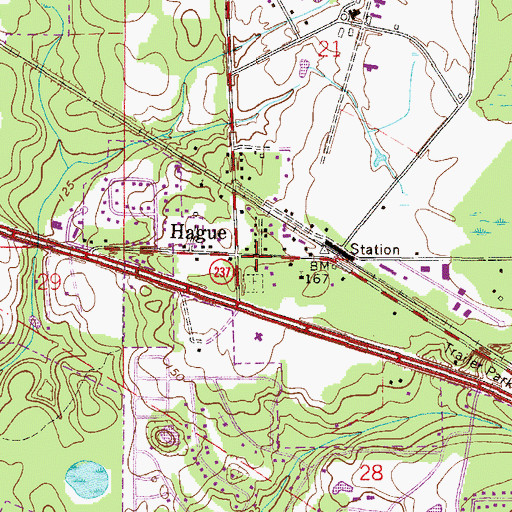 Topographic Map of Hague Methodist Church, FL