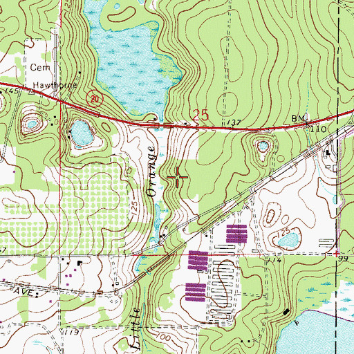 Topographic Map of Morrison Cemetery, FL