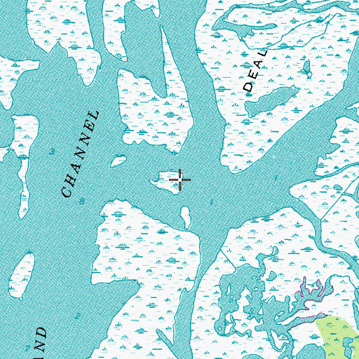 Topographic Map of Big Perch Island, NC