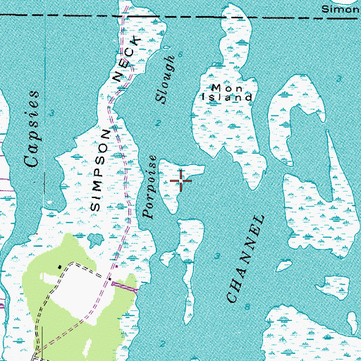 Topographic Map of Smith Island, NC