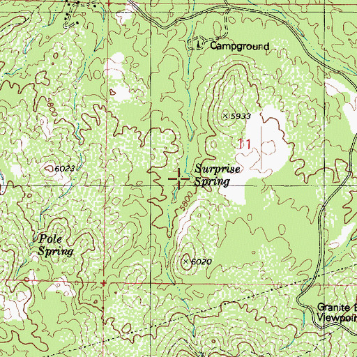 Topographic Map of Surprise Spring, AZ