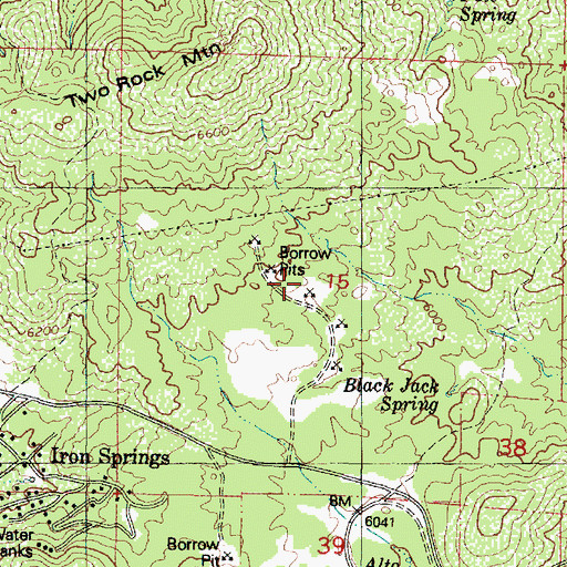 Topographic Map of Alto Borrow Pits, AZ