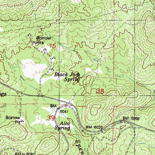 Topographic Map of Black Jack Spring, AZ