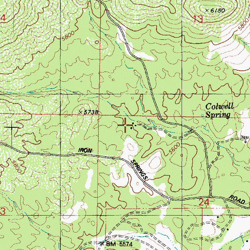 Topographic Map of Camp Le Beau, AZ