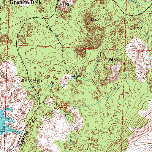 Topographic Map of Storm Ranch, AZ