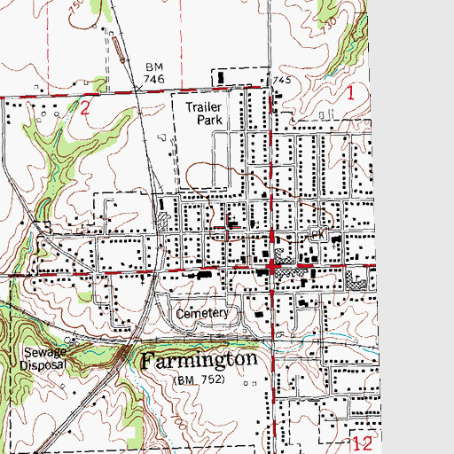 Topographic Map of United Methodist Church, IL