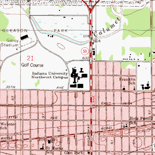 Topographic Map of Raintree Hall, IN