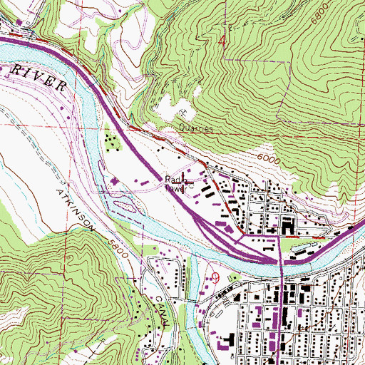 Topographic Map of KGLN-AM (Glenwood Springs), CO