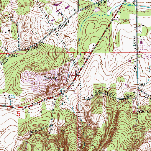Topographic Map of Northview City Park, OR