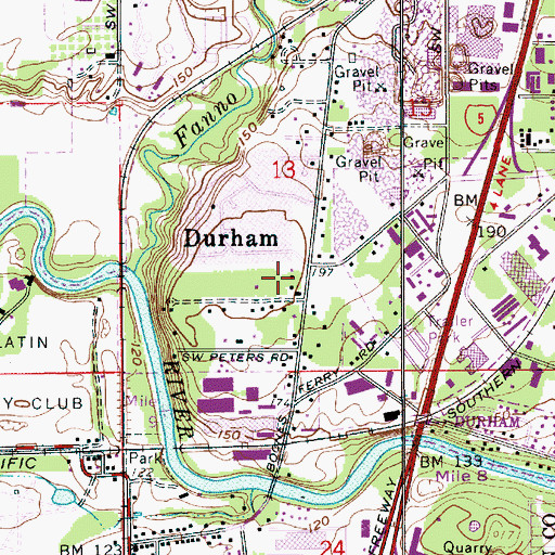 Topographic Map of Heron Grove City Park, OR