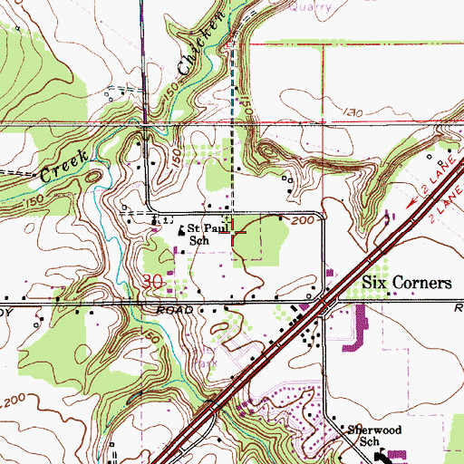 Topographic Map of Pioneer City Park, OR