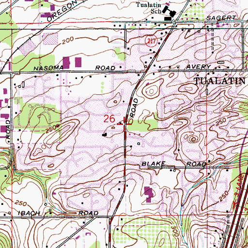Topographic Map of Little Woodrose Natural Area, OR