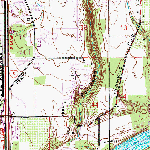 Topographic Map of Courtside City Park, OR