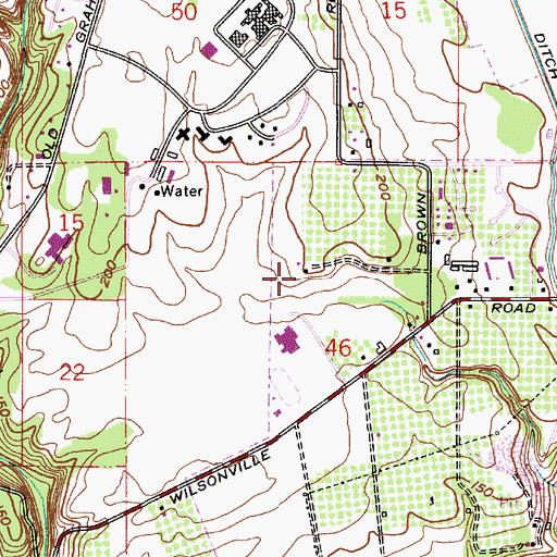 Topographic Map of Park at Merryfield, OR