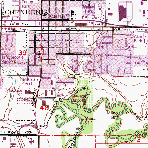 Topographic Map of Free Orchard City Park, OR