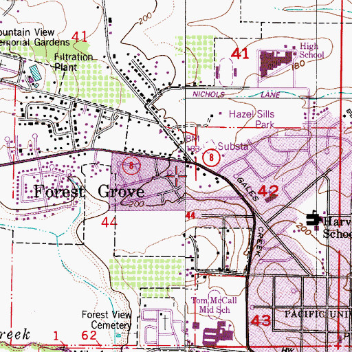 Topographic Map of Talisman City Park, OR