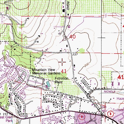 Topographic Map of Thatcher/Loomis City Park, OR