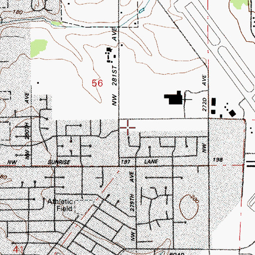 Topographic Map of Griffin Oaks Park (historical), OR