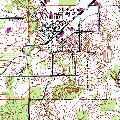 Topographic Map of Cinnamon Hills City Park, OR