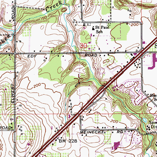 Topographic Map of Lady Fern City Park, OR