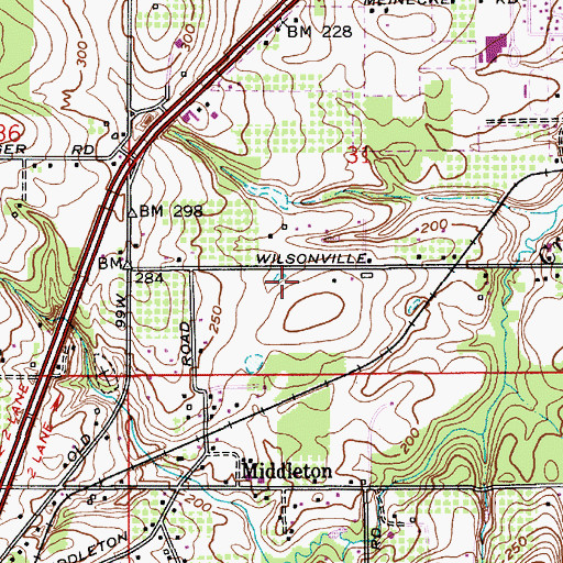 Topographic Map of Woodhaven City Park, OR