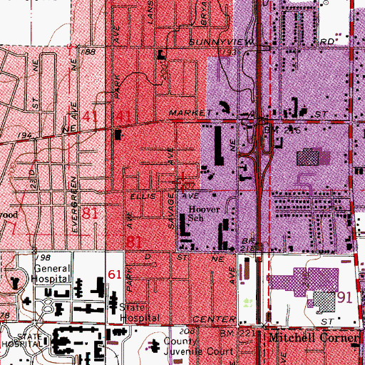 Topographic Map of Harry and Grace Thorp City Park, OR