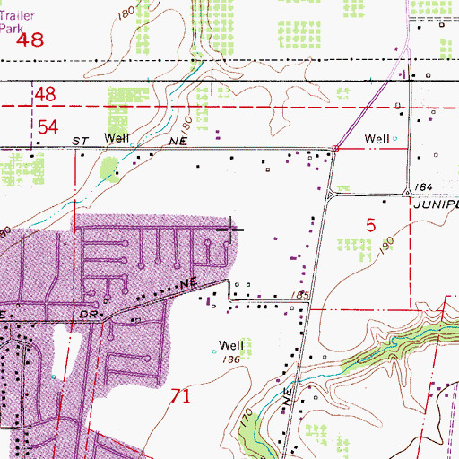 Topographic Map of Hammond School Park, OR