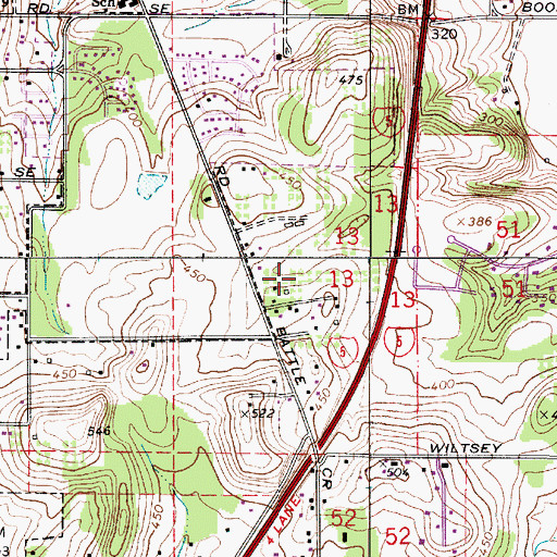 Topographic Map of Lee School Park, OR