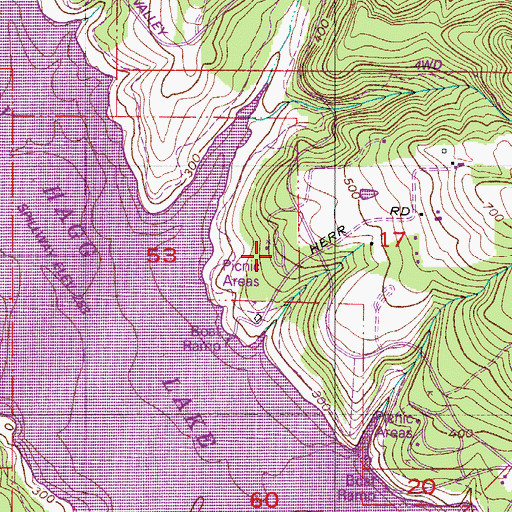 Topographic Map of Henry Hagg County Park, OR