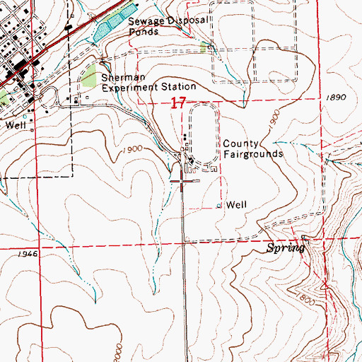Topographic Map of Sherman County RV Park, OR