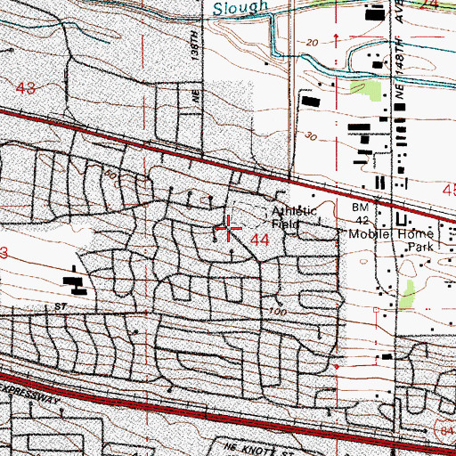 Topographic Map of Argay City Park, OR