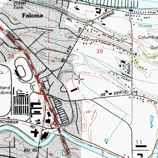 Topographic Map of Columbia Children's Aboretum, OR