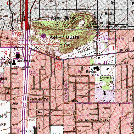 Topographic Map of Ed Benedict City Park, OR