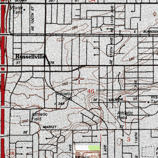Topographic Map of Floyd Light Property, OR