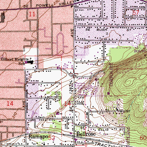 Topographic Map of Gates Park Property, OR