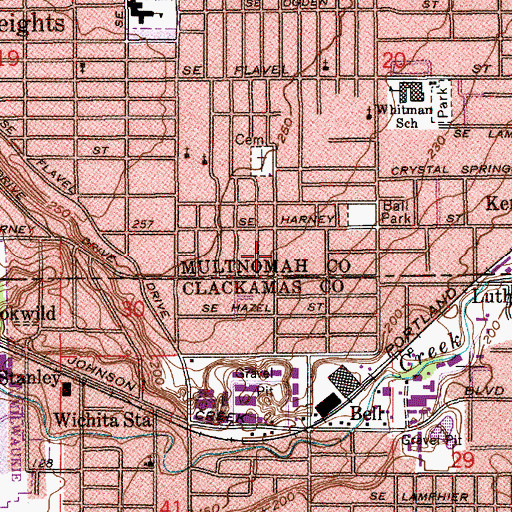 Topographic Map of Harney City Park, OR