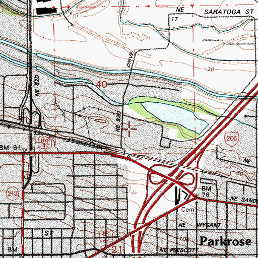 Topographic Map of Johnson Lake Property, OR