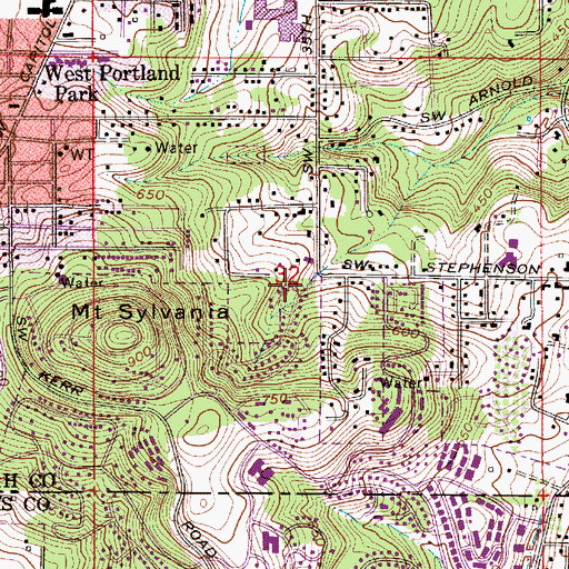 Topographic Map of Kerr Site, OR